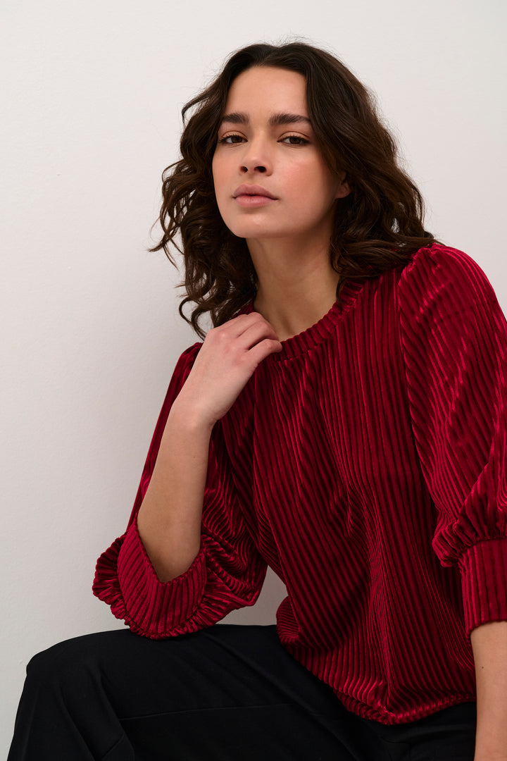 KAFFE KAcaca Blouse Haute Red CC.