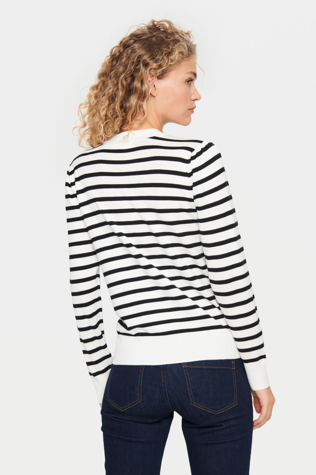 SAINT TROPEZ MilaSZ Striped Pullover Ice