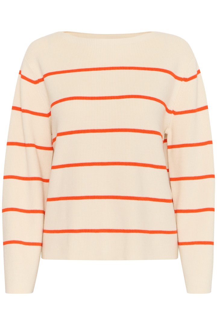 ICHI IHboston LS6 Almond Milk Orange Stripe