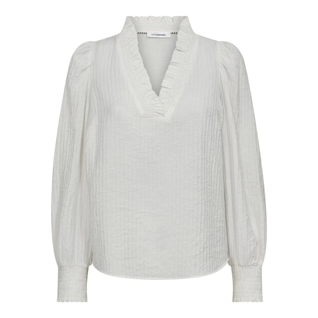 CO´COUTURE ShinaCC V-Blouse Off White
