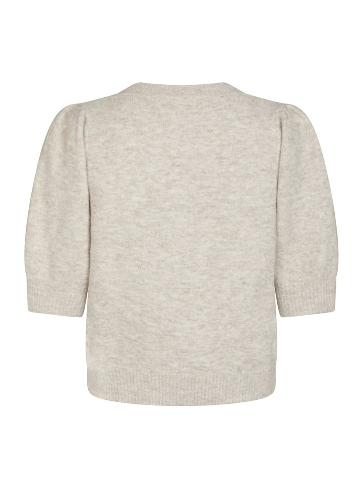 NEO NOIR Trudy Knit Cardigan Beige Melange
