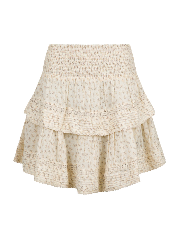 NEO NOIR Kenia Basic Blossom Skirt Creme