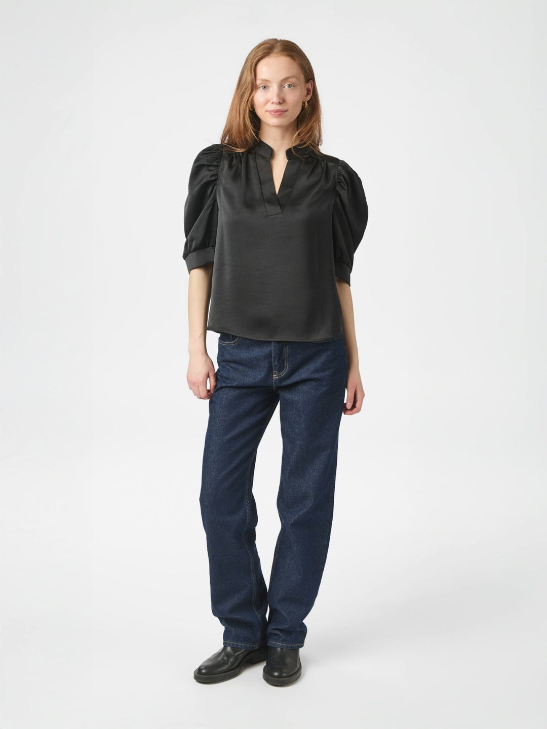 NEO NOIR Roella Heavy Sateen Blouse Black