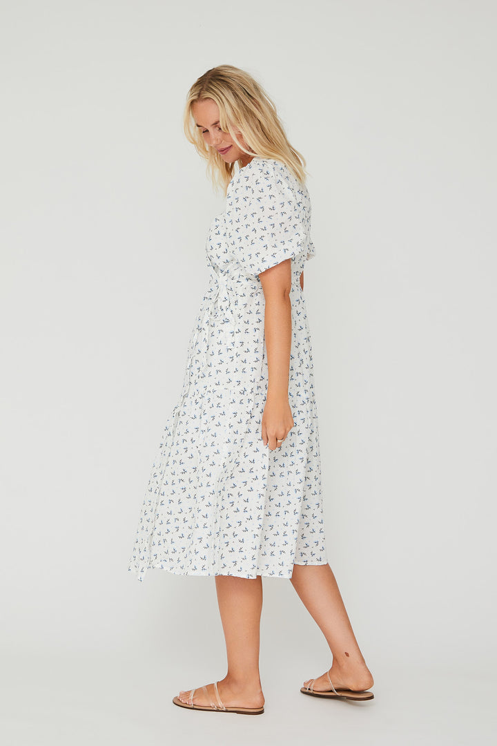 A-VIEW Colvina Dress White/Blue