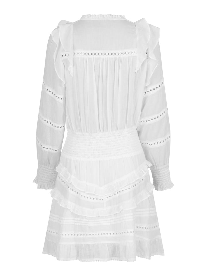 NEO NOIR Harmoni S Voile Dress White