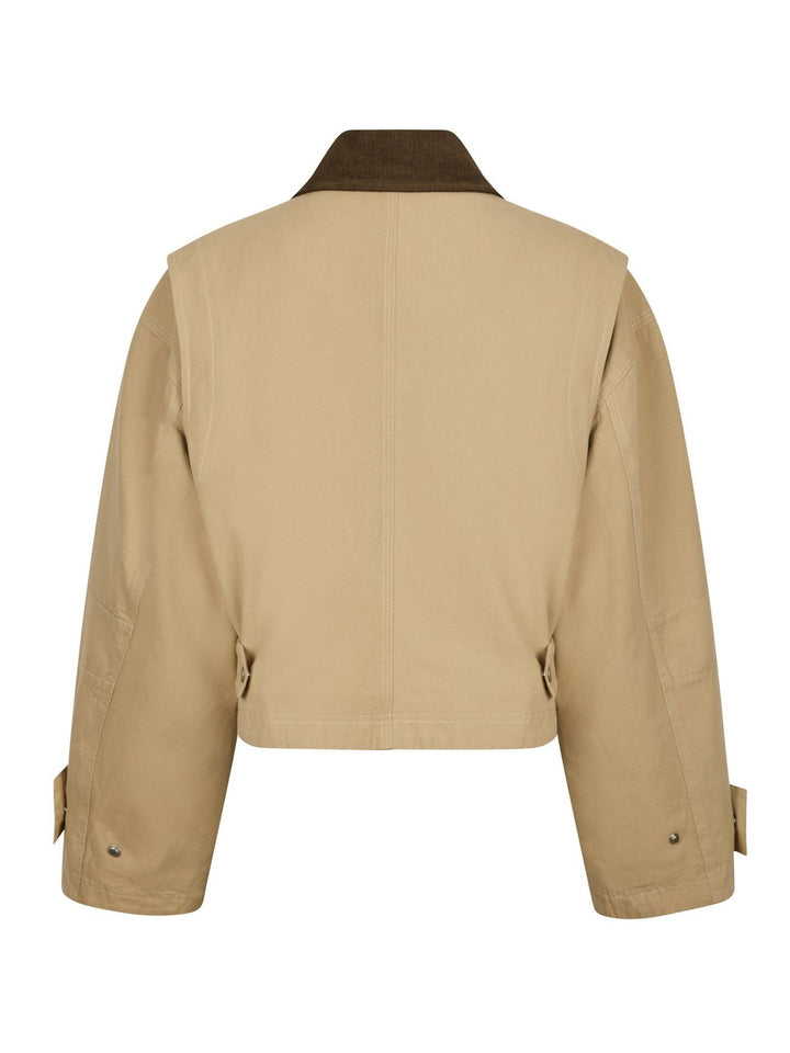 NEO NOIR Rivera Canvas Boxy Jacket Sand