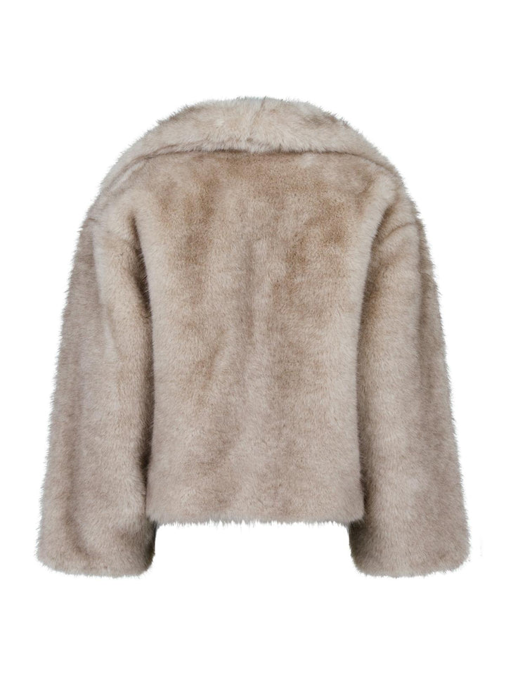 NEO NOIR Stephanie Faux Fur Jacket Beige