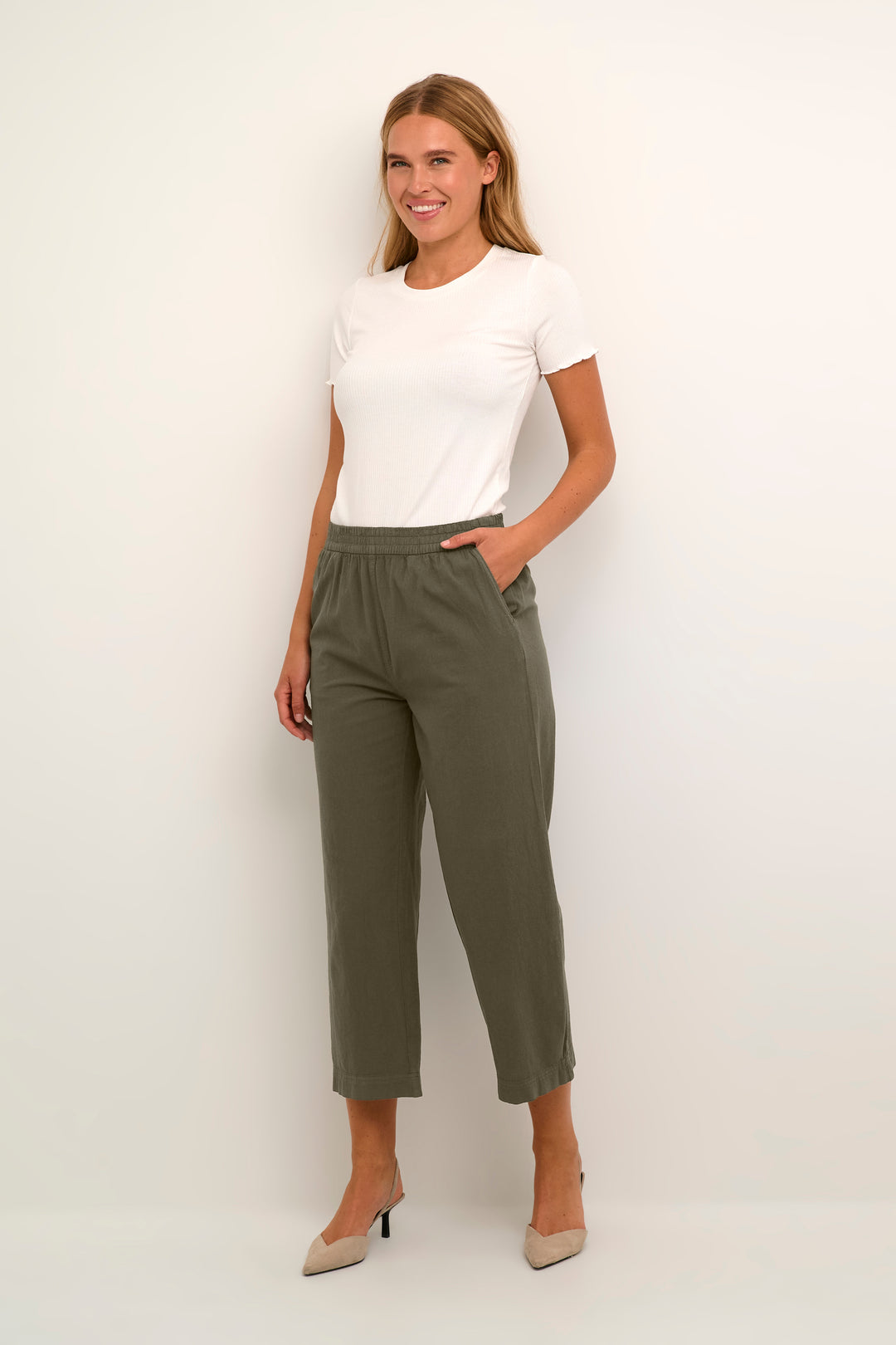 KAFFE KAnaya Culotte Pants Grape Leaf