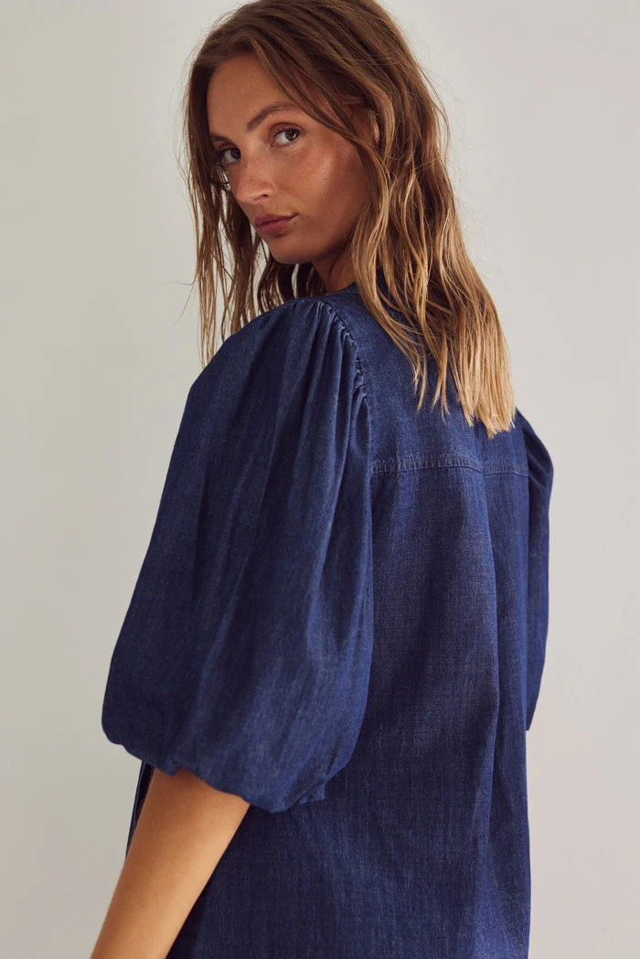 NOELLA Larissa Dress Medium Blue Wash