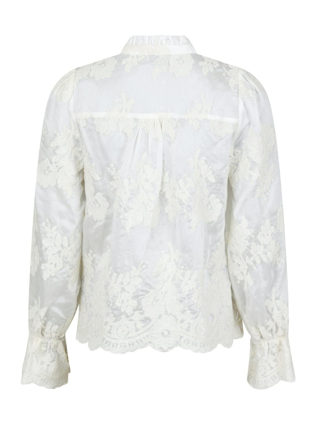 NEO NOIR Amara Big Embroidery Blouse Off White