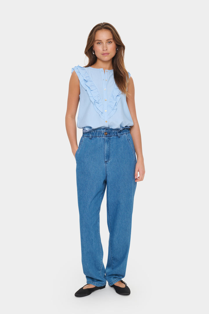 SAINT TROPEZ KlaudiaSZ Shirt Chambray Blue