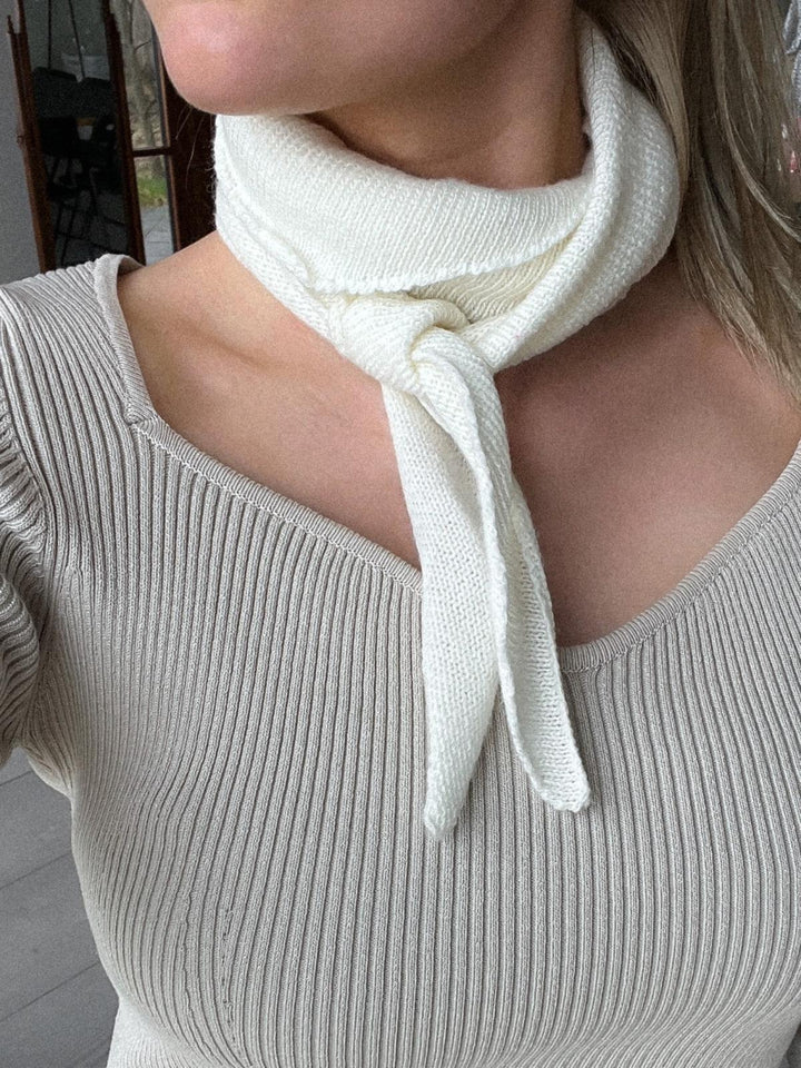 NEO NOIR Misty Knit Scarf Off-White