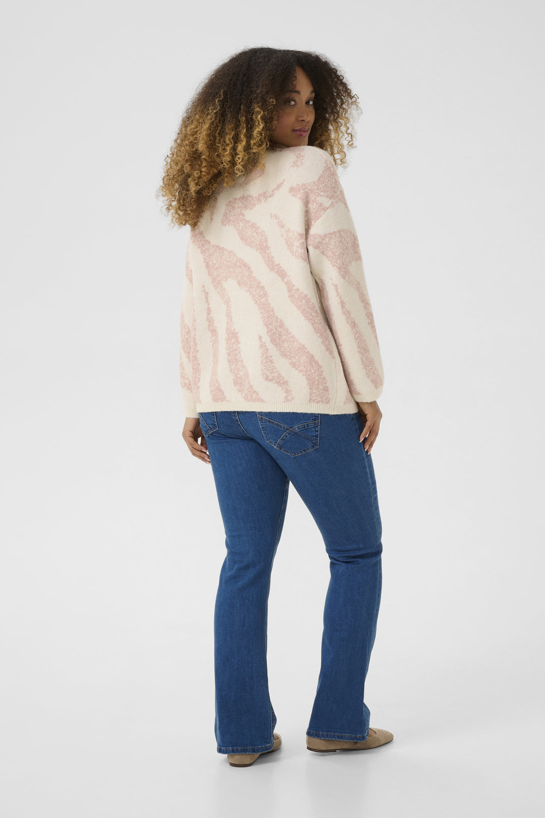CREAM CRTemikka Knit Pullover Blush Animal Dot