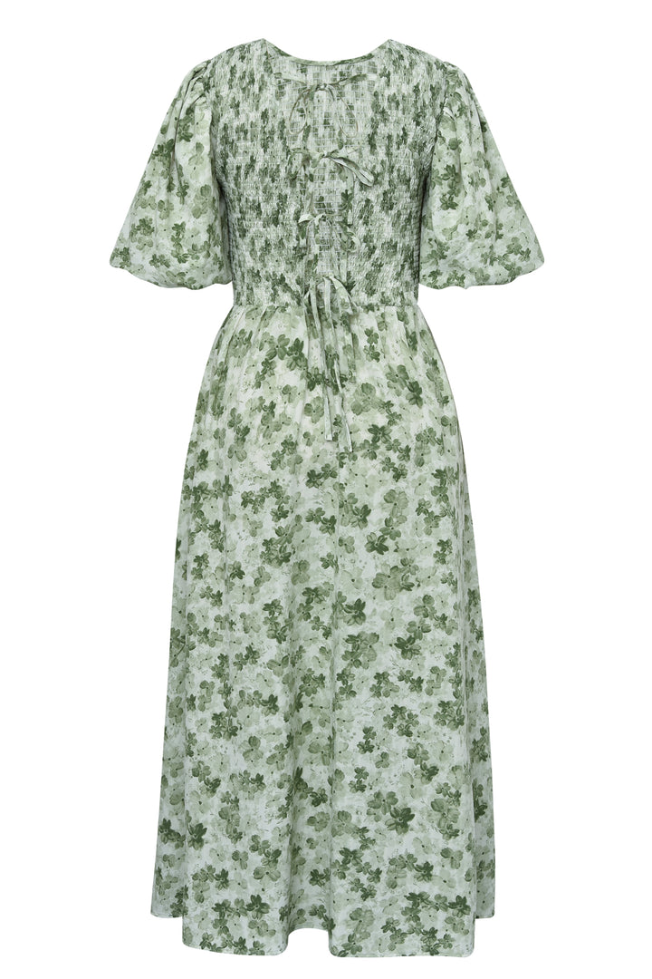 A-VIEW Tabita Dress Green/White