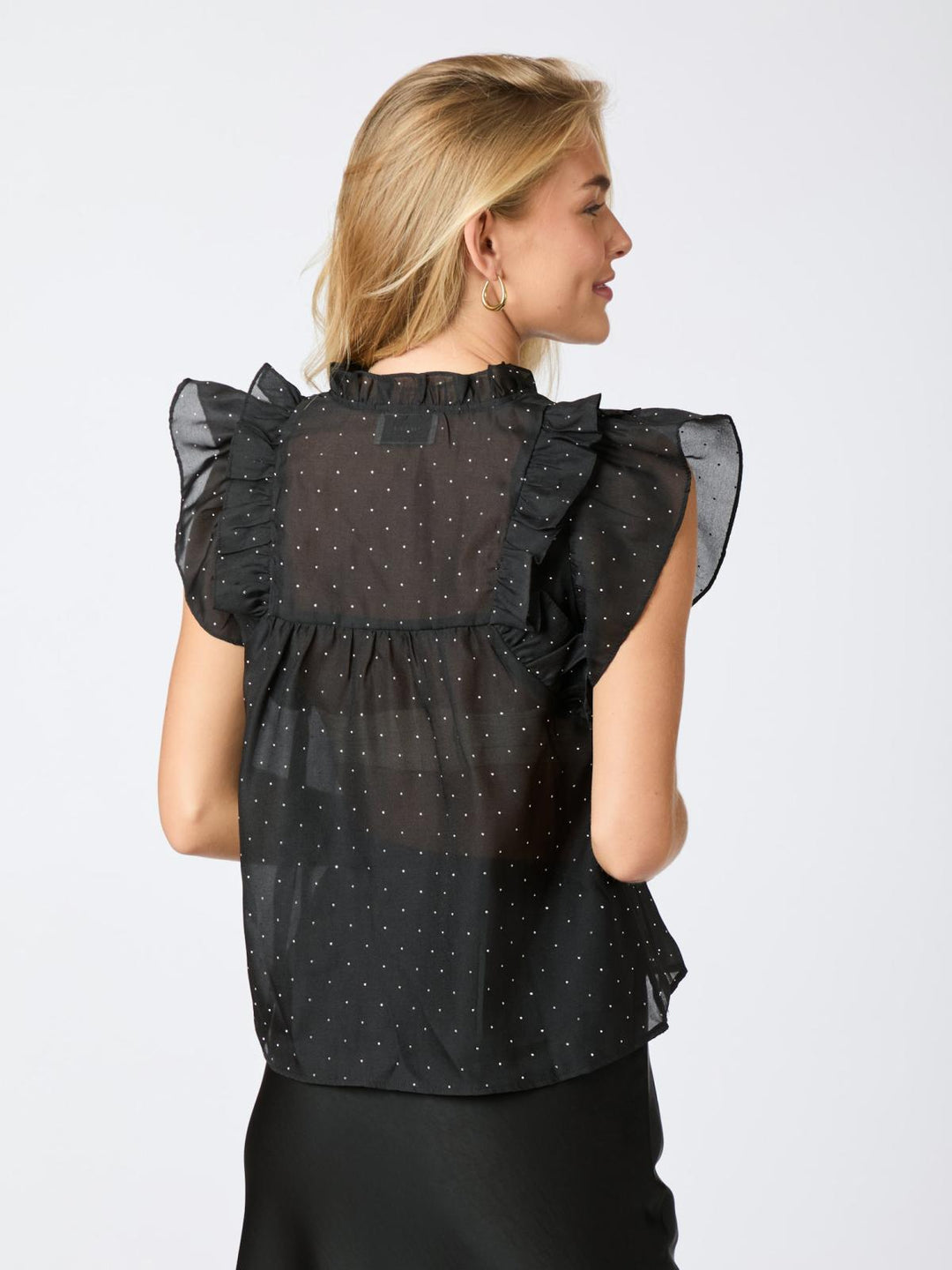 NEO NOIR Jayla Bedazzled Top Black