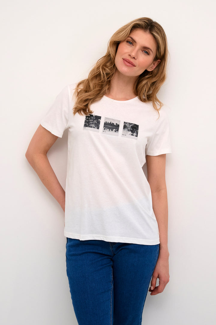 CREAM CRNorma T-Shirt Cambodia Pictures White