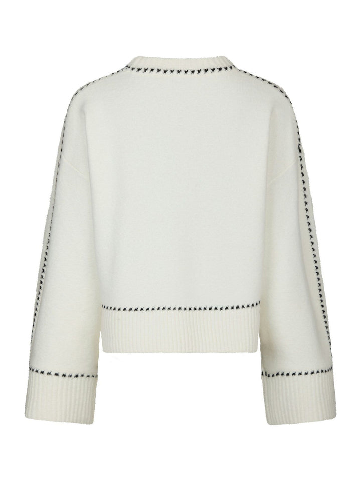 NEO NOIR Roeme Knit Stitch Blouse Off White