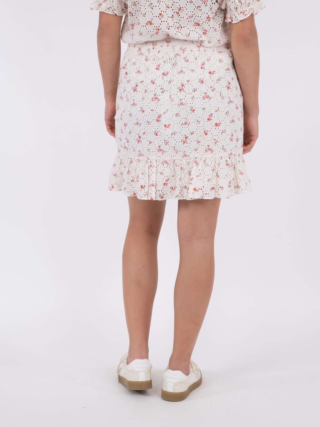 NEO NOIR Bekka Embroidery Rose Skirt Pink