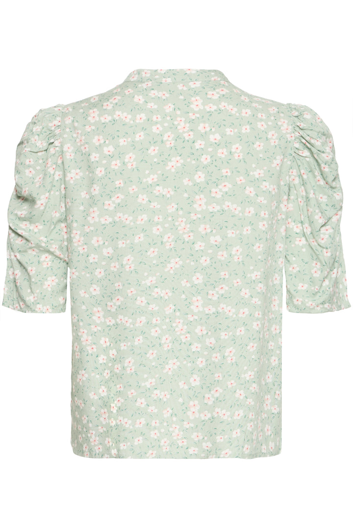 ICHI IHXlea MS Hedge Green W. Cloud Dancer Flowers