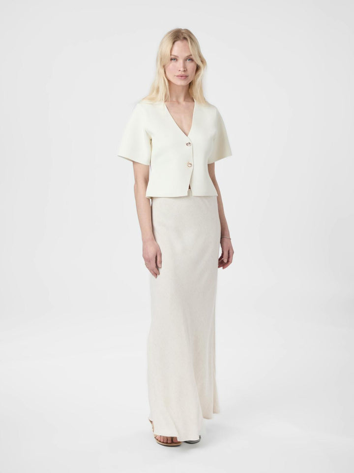 NEO NOIR Setta Knit Blouse Off White