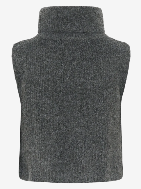 CREAM CRStarfi Short Knit Slipover Granite Gray Melange