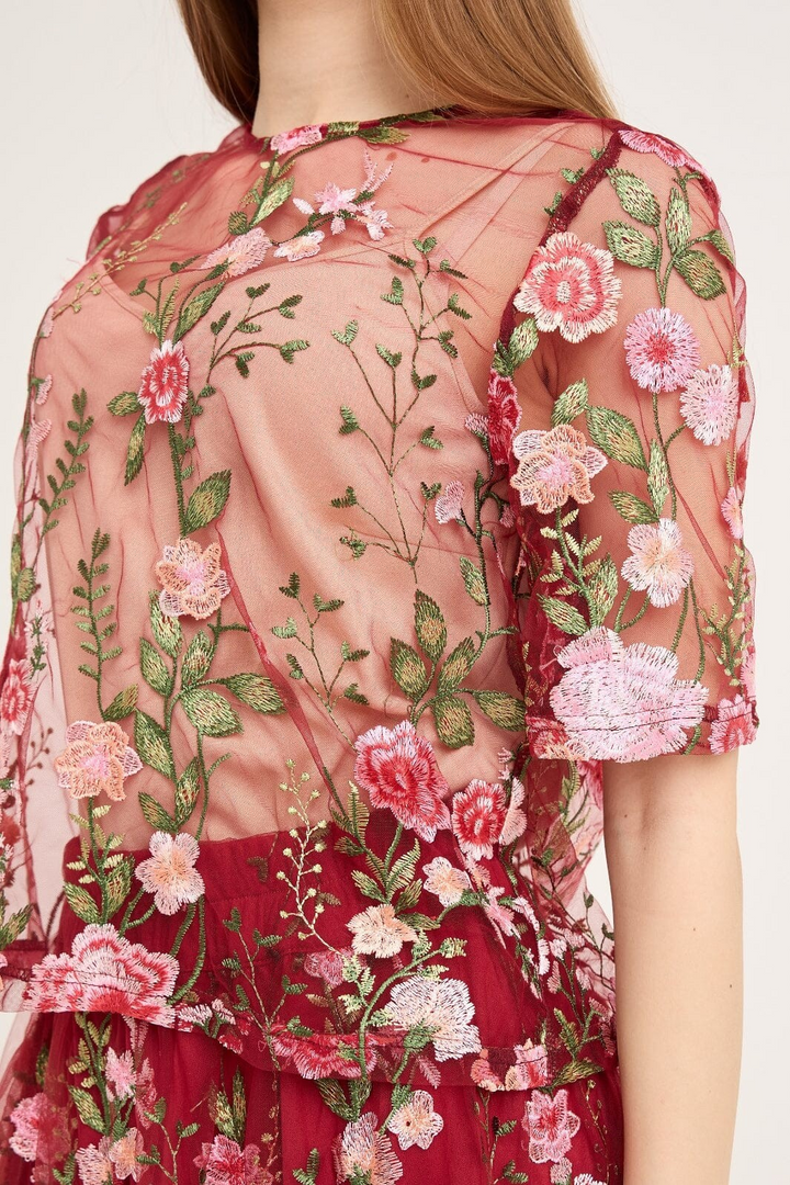 A-VIEW Fuschia Blouse Bordeaux/rose