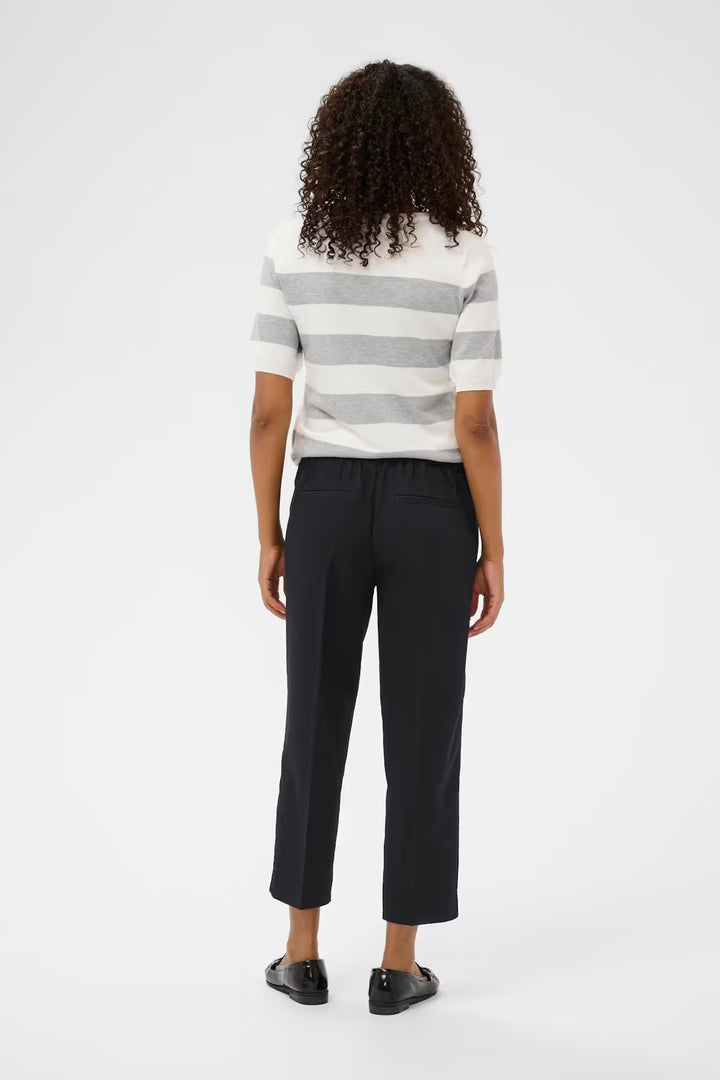 KAFFE KAsakura HW Cropped Pants Black Deep