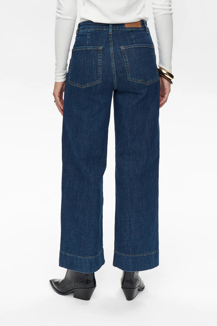 NÜMPH Nuparis Cropped Jeans Dark Blue Denim