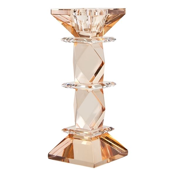 C’EST BON Crystal Holder, Clear/Peach