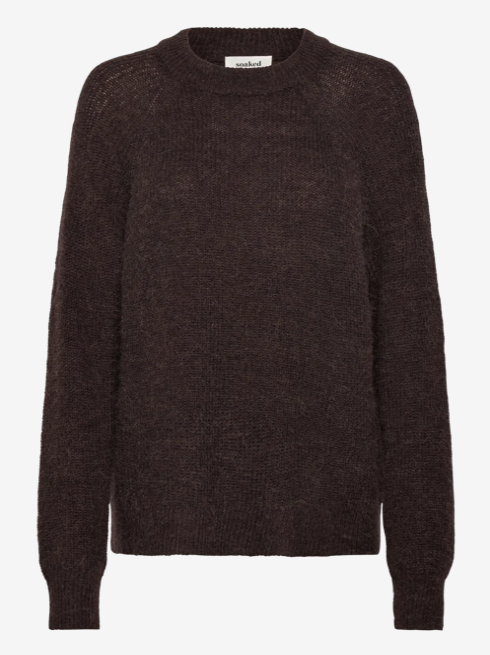 SOAKED IN LUXURY SLTuesday Raglan pullover LS Chocolate Torte