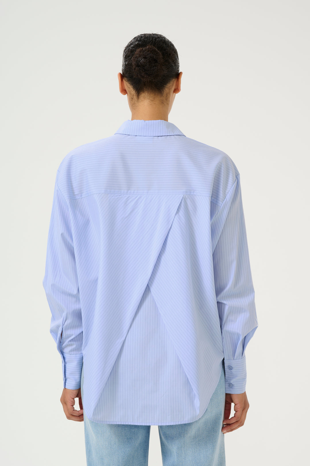 KAFFE KAtara Shirt Light Blue Pin Stripe