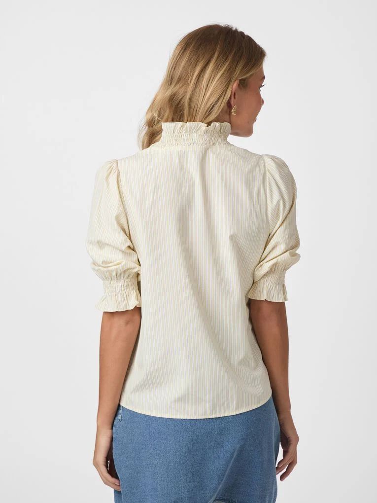 NEO NOIR Briony Striped Shirt Light Yellow