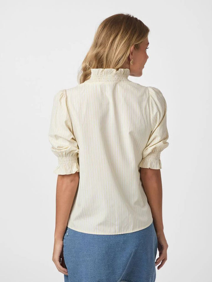 NEO NOIR Briony Striped Shirt Light Yellow