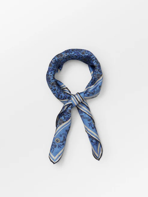 BECKSÖNDERGAARD Florisima Sia Scarf Provence Blue