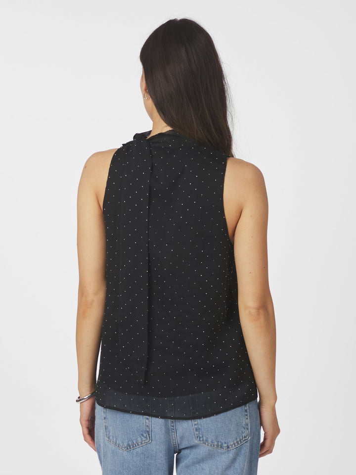 NEO NOIR Lorelei Bedazzled Top Black