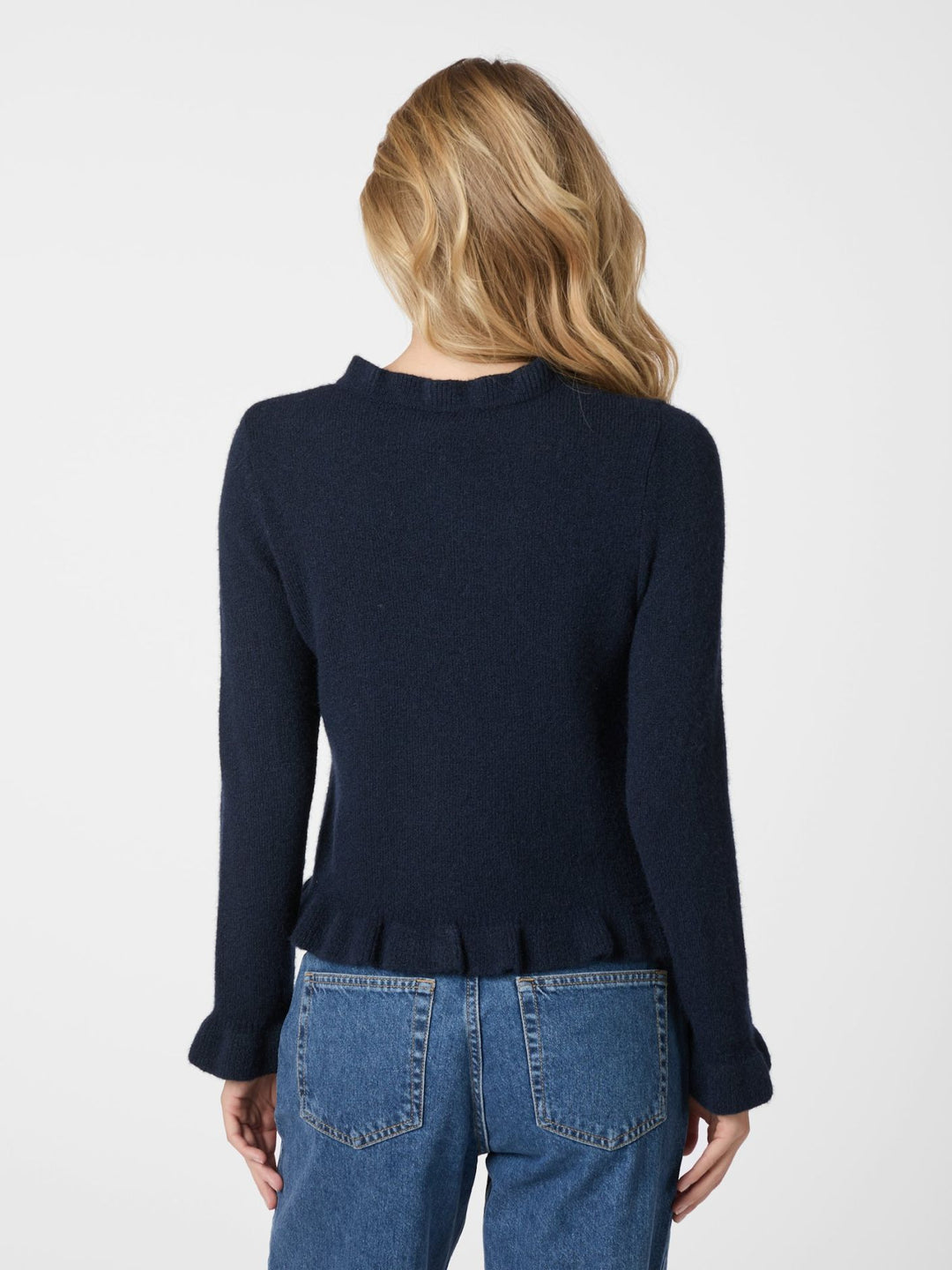 NEO NOIR Elowen Knit Blouse Navy