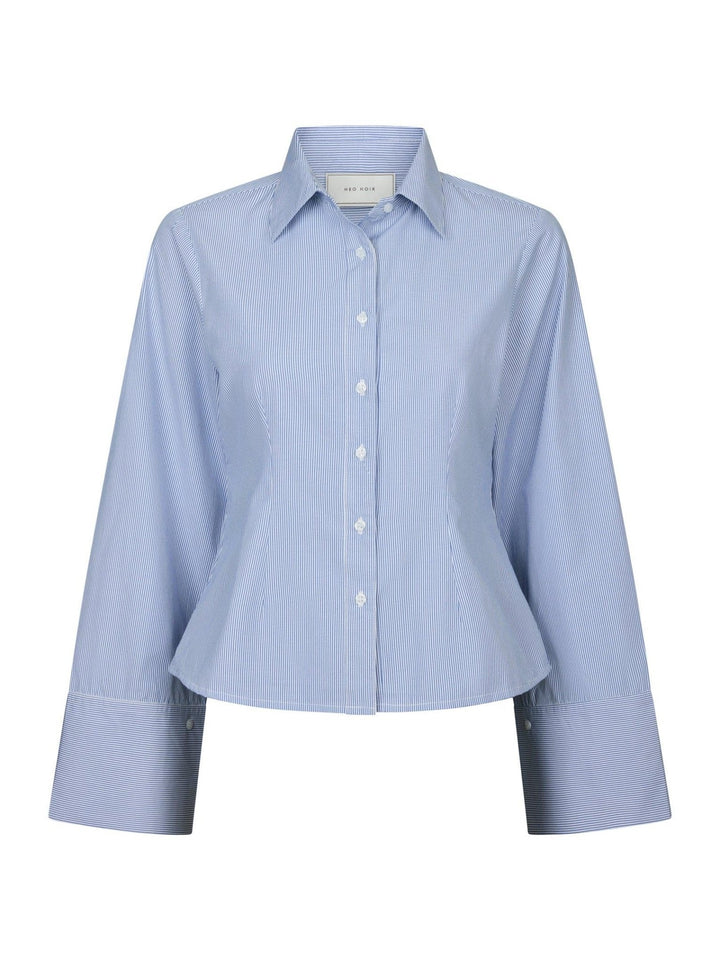 NEO NOIR Rosa Mini Stripe Shirt Blue