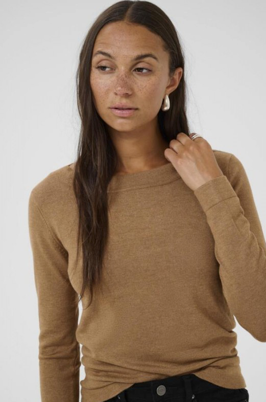 KAFFE KAlizza Knit Pullover Toasted Coconut Melange