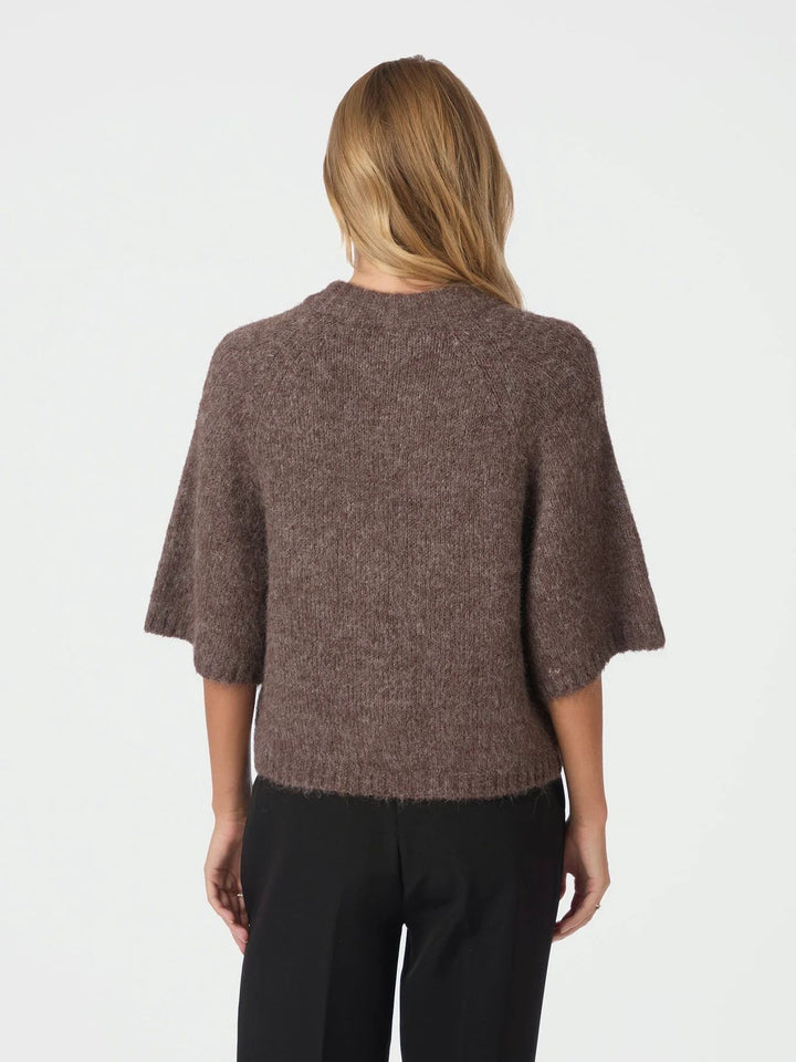 NEO NOIR Benuta Fluffy Knit Cardigan Light Brown