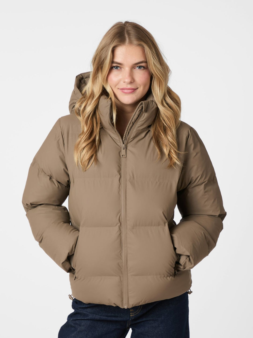 NEO NOIR Fox C Puffer Jacket Dark Taupe