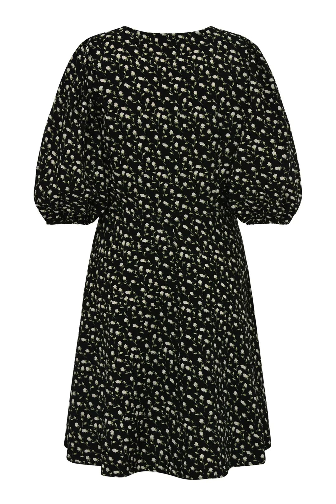 A-VIEW Gino 3/4 Dress Black/Green/Off White