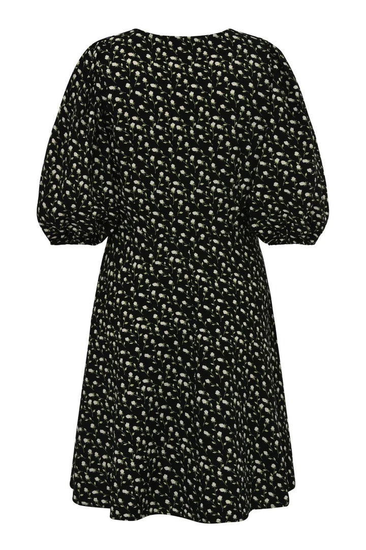 A-VIEW Gino 3/4 Dress Black/Green/Off White