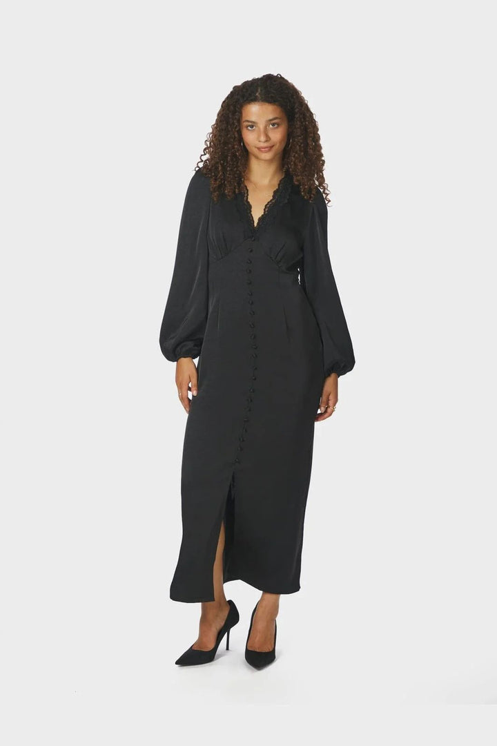 NEO NOIR Anio Heavy Sateen Dress Black