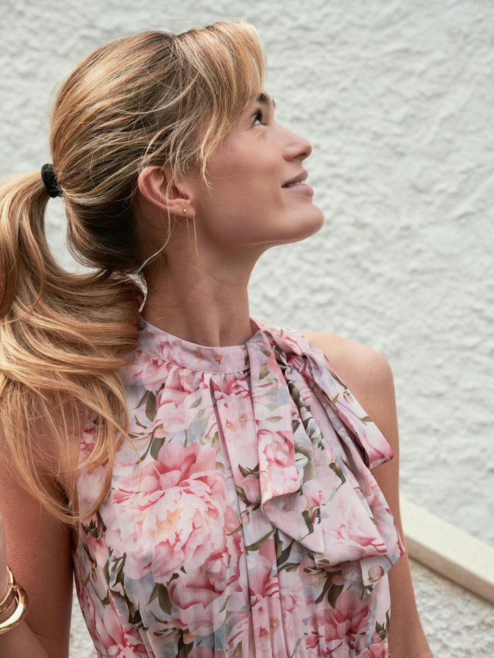 NEO NOIR Marli Flower Chiffon Dress Rose