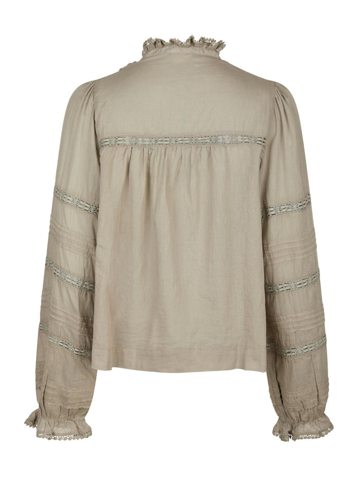 NEO NOIR Lyla S Voile Blouse Smoke Green
