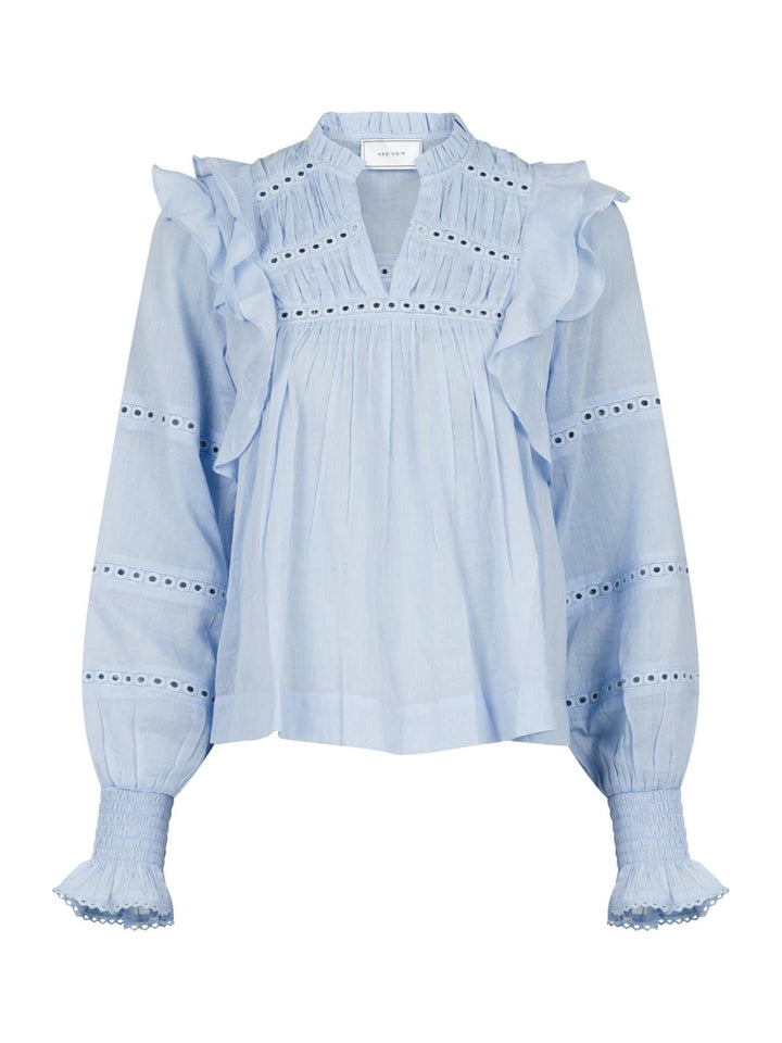 NEO NOIR Aurika S Voile Blouse Light Blue