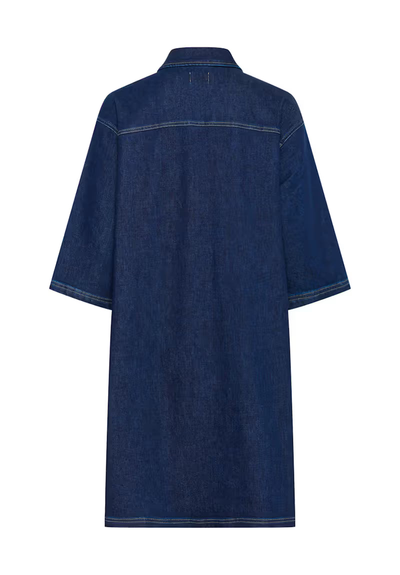 SAINT TROPEZ LoesaSZ Denim Dress Dark Blue Denim