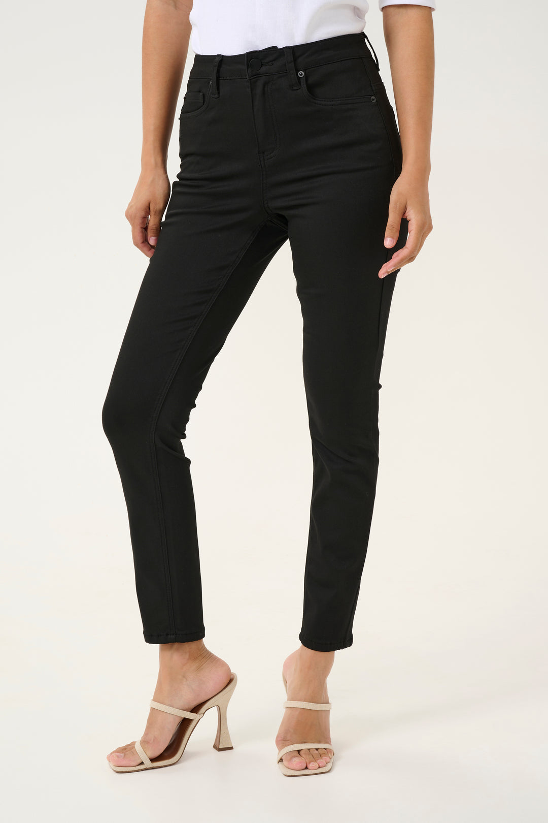 KAFFE KAdima HW Slim Jeans Black Deep