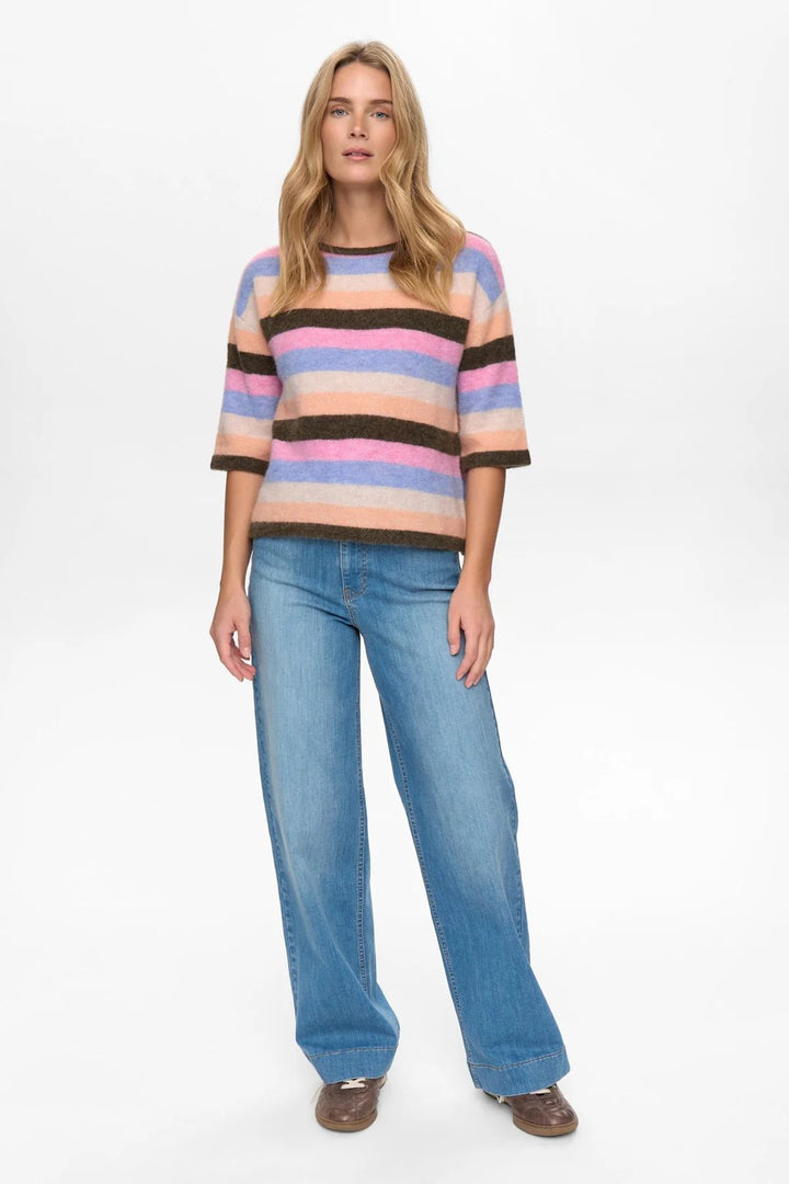 NÜMPH NUriette Stripy SS Pullover Sea Turtle