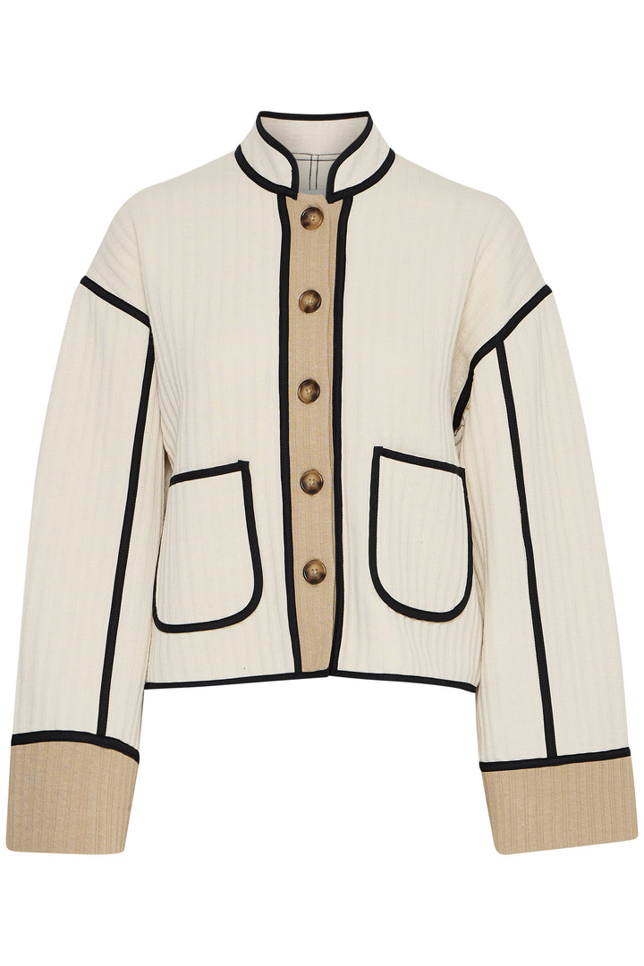 ICHI IHkate Quilted Jacket Almond Milk